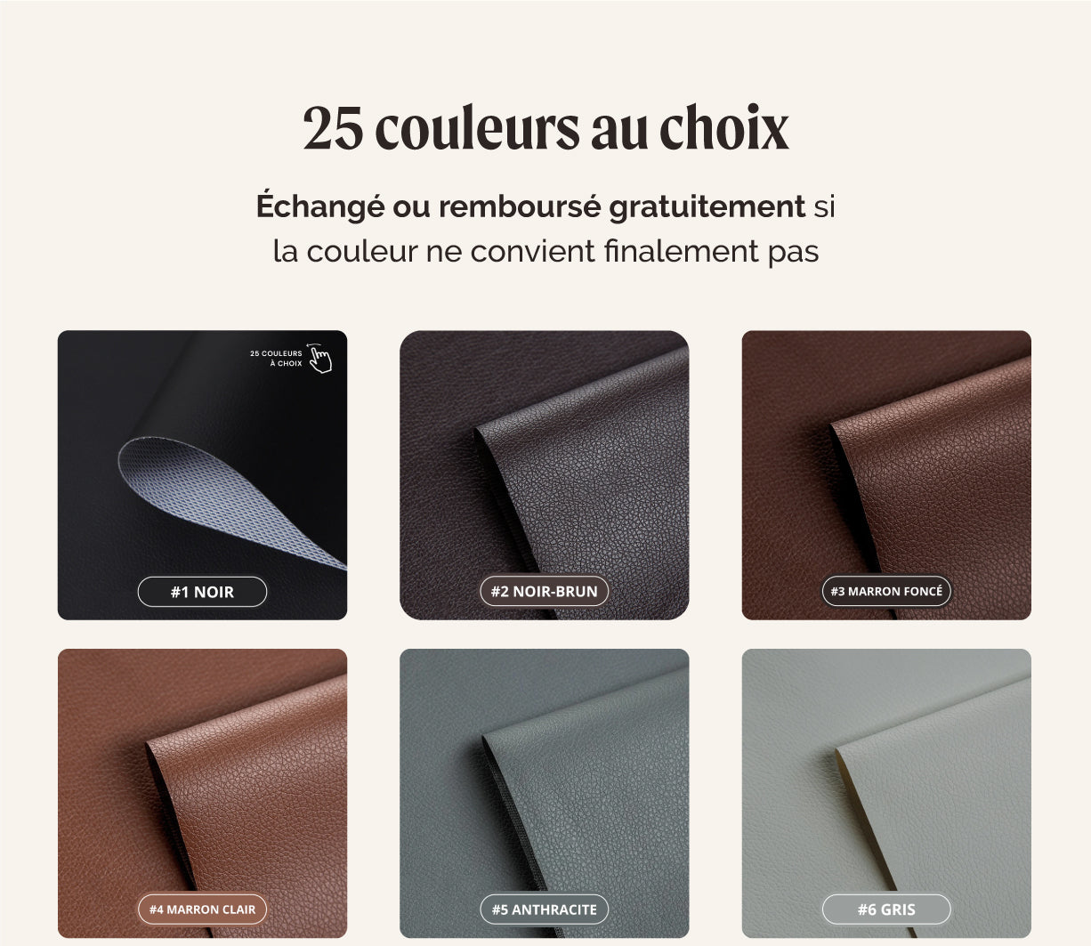 PATCH EN CUIR AUTO-ADHÉSIF