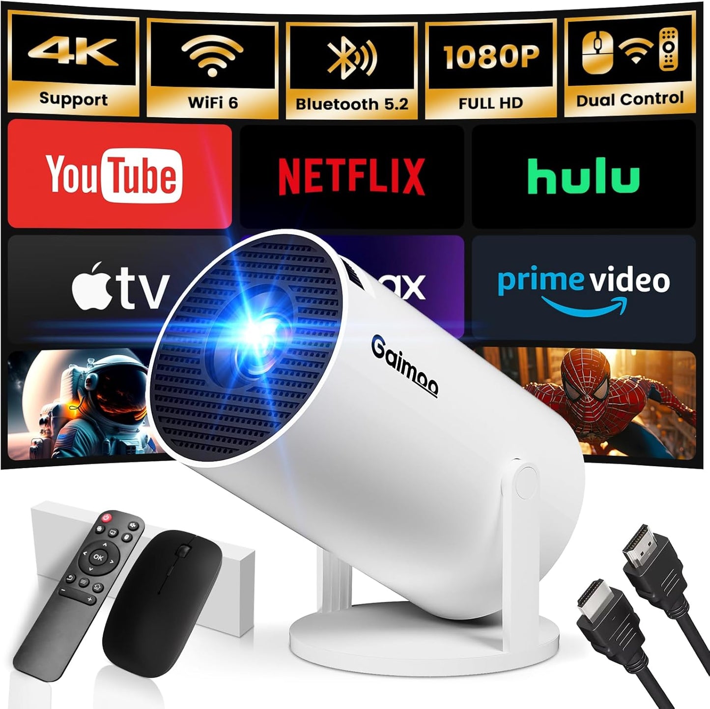 Mini Projecteur Portable 4K Ultra HD