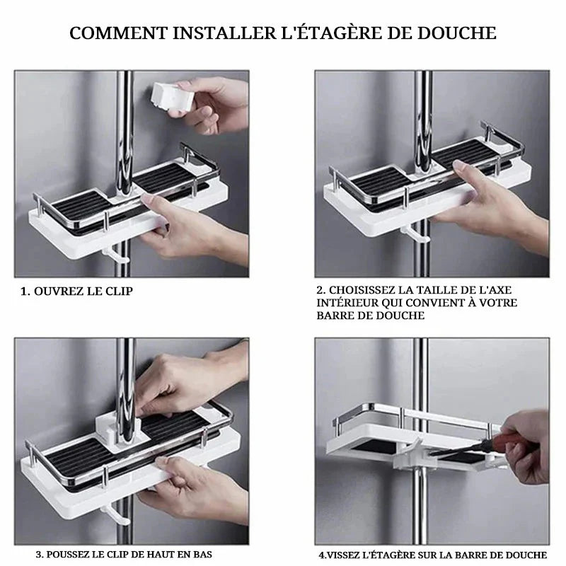 Revolutionary shower shelf